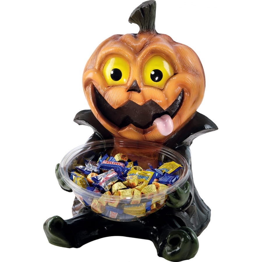 Citrouille Artificielle Halloween Décoration - Figurine Welcome Friends - Pour Intérieur Et Extérieur - Résine Couleur Orange