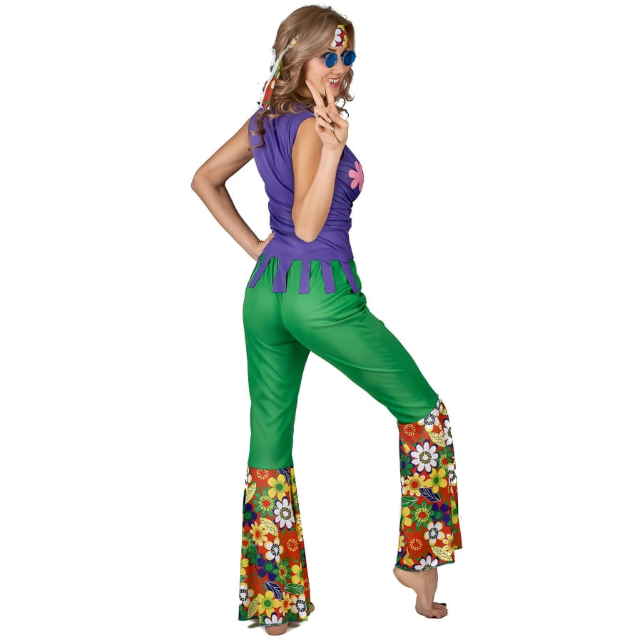 Débardeur Hippie Flower Power – Style Années 60-70, Pour Fête, Carnaval, Déguisement