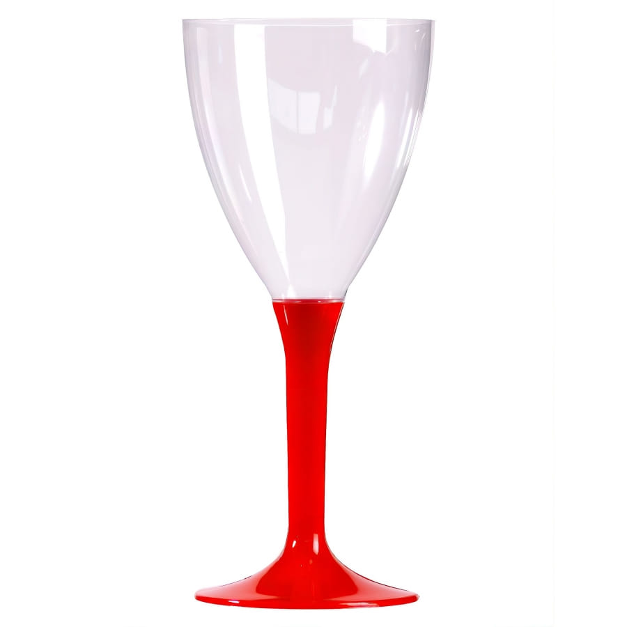 Verres à Vin Plastique Pied Rouge 160ml x10 — free download