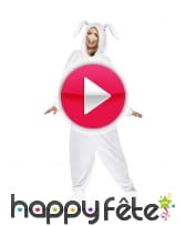 vidéo Combinaison de lapin blanc