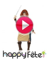 vidéo Costume de reine guerrière médiévale