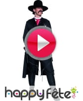 vidéo Costume de sheriff du western noir