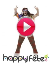 vidéo Costume de zombie hippie pour homme