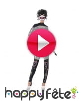 vidéo Costume moulant chat Sugar Skull pour femme
