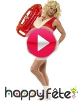 vidéo Costume rembourré de sauveteuse rouge