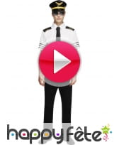 vidéo Déguisement commandant avion homme
