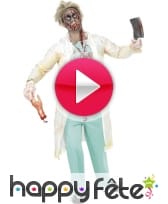 vidéo Déguisement de médecin zombie