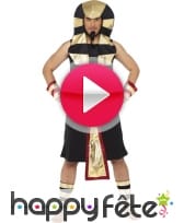 vidéo Déguisement pharaon or noir homme