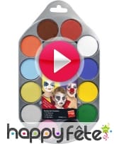 vidéo Palette peinture 12 couleurs