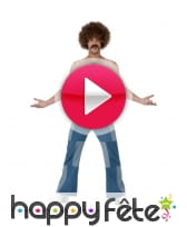 vidéo Poitrine velue imprimée, réaliste