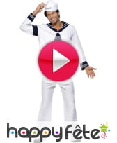 vidéo Costume Marin blanc des Village People Licence